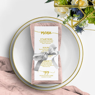 Weekend Bruiloft Schema Elegante Gouden Kalligrafi Kaart