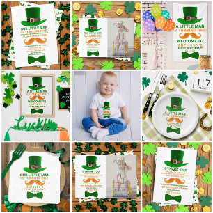 Modern Leprechaun St. Patrick's Day Real Folie Uitnodiging