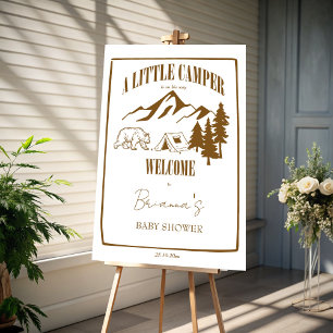 Little camper adventure boho baby shower bedankkaart