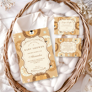 Safari Leeuwen Baby Shower Kaart