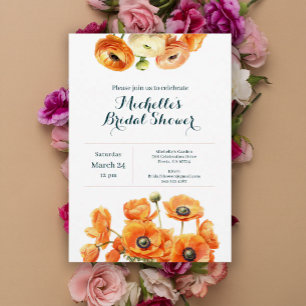 Botanische Tuin Oranje Bloem Bruidsdouche  Servet