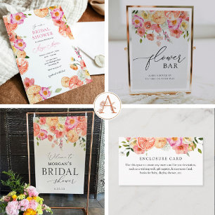 Roze citrusbloem Mimosa Bar bord Poster