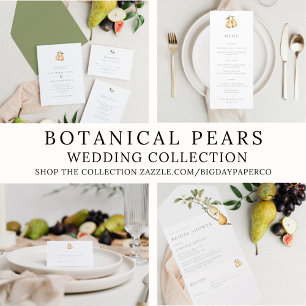Rustieke Peren Bruiloft RSVP Kaart
