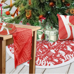  Rode Berry Winter Greens Rechthoekige Sticker