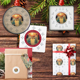Maak je eigen Noorse gezinsfoto kerst Servet