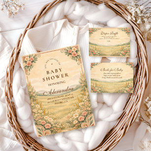 Westerse Woestijn Bloemen Baby Shower Servet