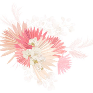 Dusty Roos Tropical Orchid Wedding Invitation Kaart