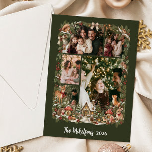 Foto Whimsical Woodland Sprookjesboek Kerstmis Feestdagenkaart