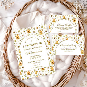 Zoete Honing Bij Baby Shower Kaart