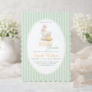Moeder Gans en Gansje Baby Shower Uitnodiging