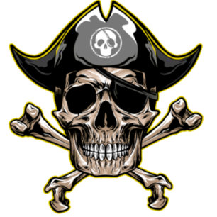 Pirate thema Party Volwassen Skull.Cross Botten Ronde Kartonnen Onderzetter
