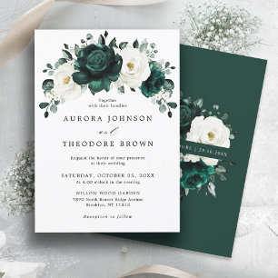 Emerald Greenery Eucalyptus White Floral Wedding Servet