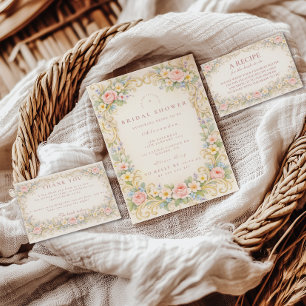 Blozende Bloem Barok Gouden Bruidsmeisjeshower Servet