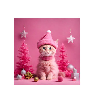 Ginger Cat Lover bij Pink Christmas Sweet Heart Keramisch Ornament