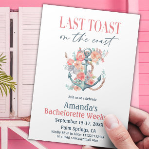 Laatste Toast Coastal Bachelorette Weekend Decor Servet