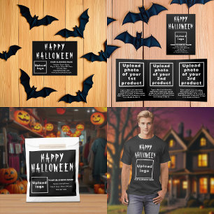 Zakelijke Halloween Black Square Sticker