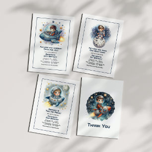 Stellar Boy Space Rocket Bedankkaart