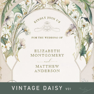 Daisy All in One Wedding Invitation door Mucha All In One Uitnodiging