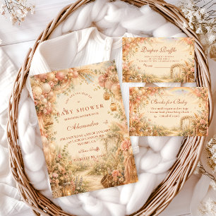 Elegante Roze Boho Baby Shower Servet