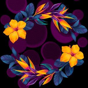 Vogels van het Paradise Pink Yellow Hibiscus Weddi Kaart