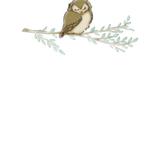 Slaapuil Baby shower Woodland Bird Kaart