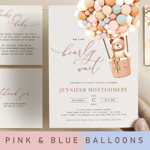 Beer ballonnen Baby shower in één uitnodiging