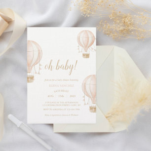 Waterverf Roze Baby shower Boeken voor Baby vierka Vierkante Visitekaartje