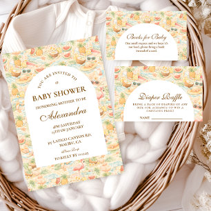 Tropische Dieren in Pasteltinten Servet