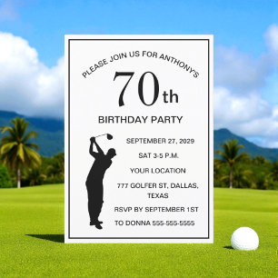 70e verjaardag Party Golfer Red Ladies Golf Par Kaart