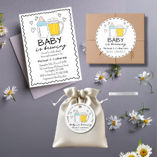 Baby is het brouwen van flessenbier glas Baby show Kaart