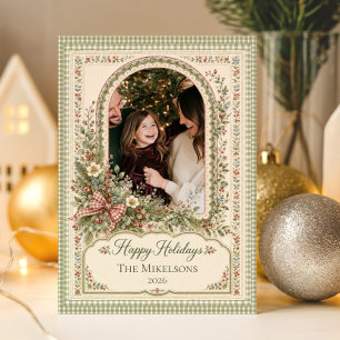 Foto Fantasievolle Bos Kerstmis Feestdagenkaart