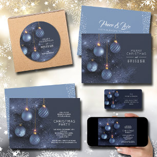 Retouradres van blauwe Ornamenten Etiket