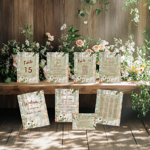  kant en madeliefjes rustieke bruiloft uitnodiging