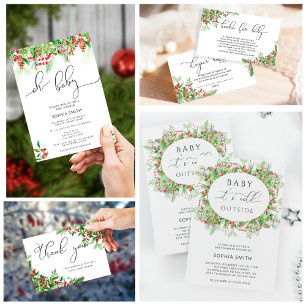 Winterbruin is het koud buiten baby shower kaart