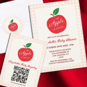 De appel van ons oog Baby shower Kaart