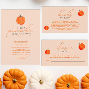 Little Pumpkin Gender Neutral Herfst Baby shower Kartonnen Onderzetters