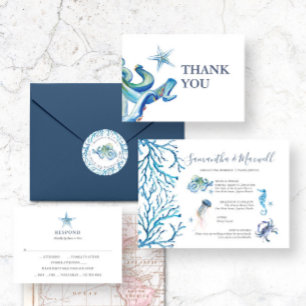 gevouwen strand bruiloft dank u kaarten