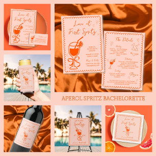 Aperol Spritz Hand getrokken Bachelorette Informatiekaartje