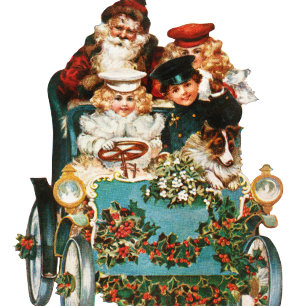 Prettige feestdagen Aangepaste Chic  Ephemera Briefkaart