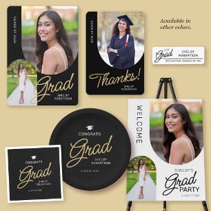 Modern Arch 2 Foto Afstudeerder Party Kaart