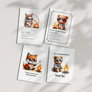 "One Happy Camper" Beer 1st Birthday Boy Camping Kaart