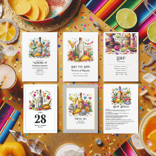 Tacos en Tequila Mexicaanse Fiesta bruiloft Save The Date