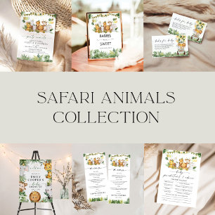 Safari Animals Baby shower Uitnodiging