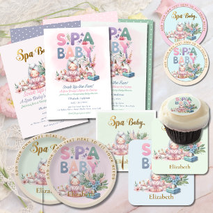 Spa Baby shower - Pamper Day Pastel Shades Kaart