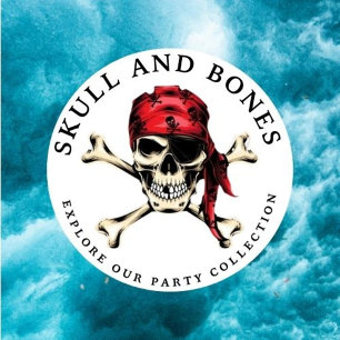 Skull n botten Party Pirate Square Paper Onderzett Kartonnen Onderzetters