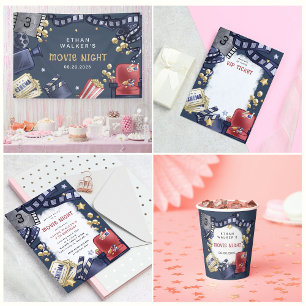 Movie Night Theater Verjaardag Welkom Spandoek