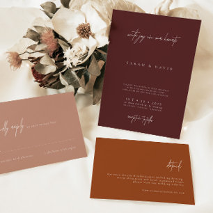 Brunt Sinaasappel minimalist, jij wordt mijn bruid Kaart