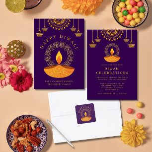 Indiase Diwali Festival van het Licht Viering Kaart