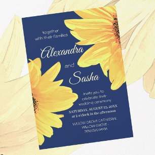 Waterverf Zonnebloemen Weddenschap Briefkaart