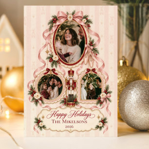 Whimsical Coquette Notenkraker Kerstmis Cadeaupapier